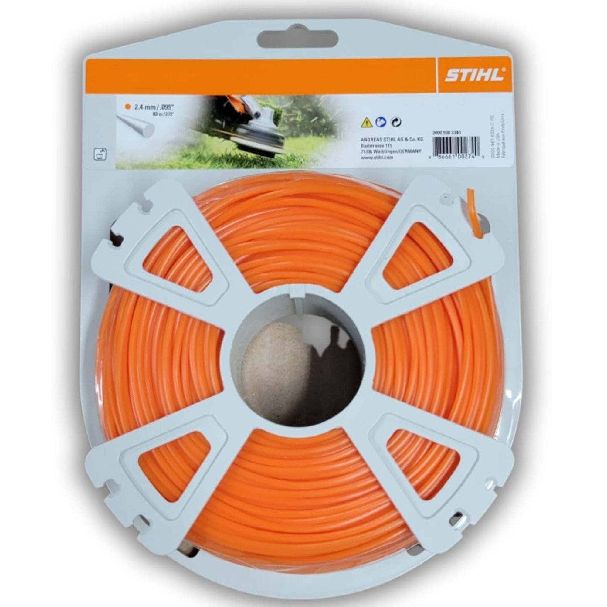 STIHL .095 in. D X 272 ft. L Trimmer Line | Round | Orange | 0000 930 2340