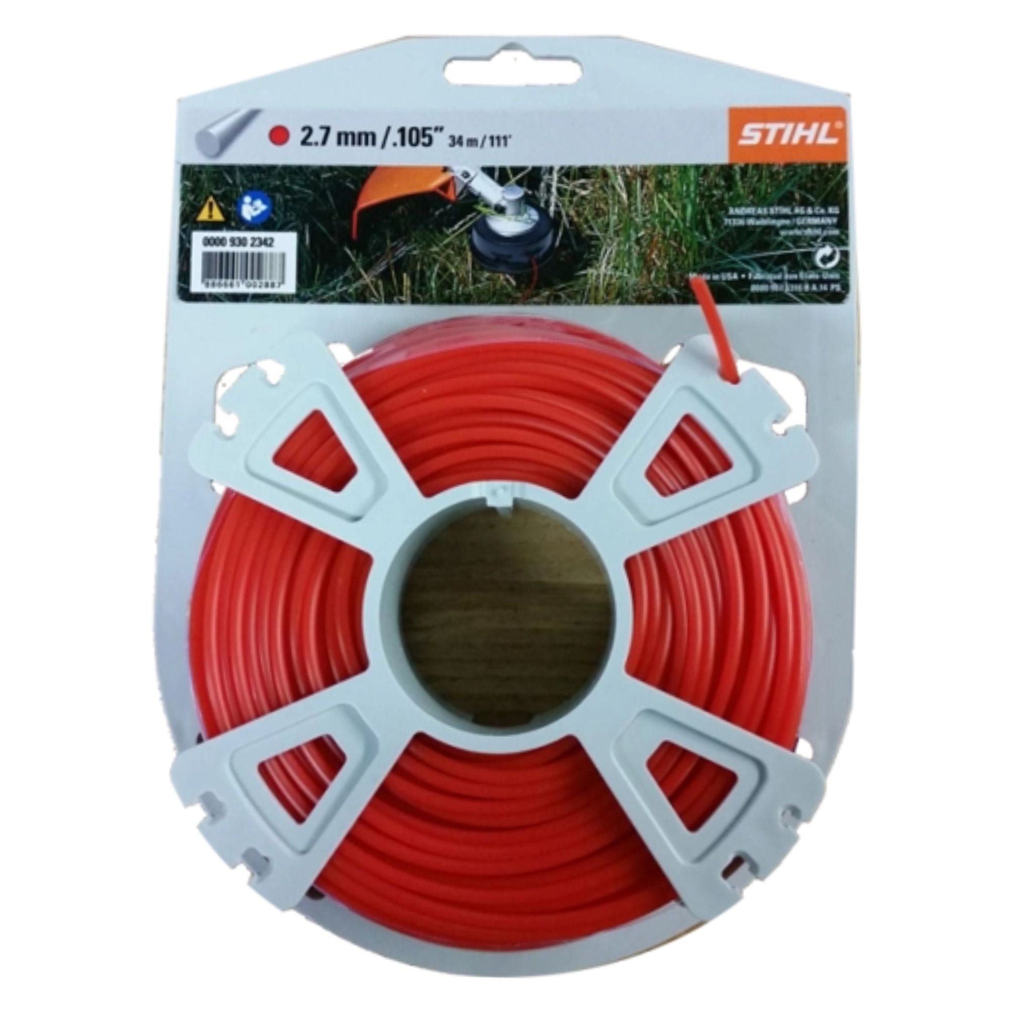 STIHL Red Trimmer Line | 2.7 | 111" | .105 | 0000 930 2342  | Main Street Mower | Winter Garden | Clermont | Ocala