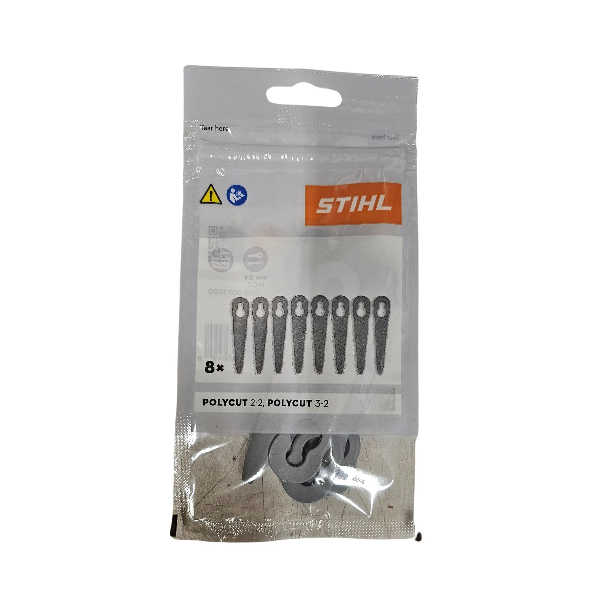 STIHL 2-2 PolyCut Replacment Blades (Pack of 8) | 4008 007 1000 | Main Street Mower | Winter Garden | Clermont | Ocala