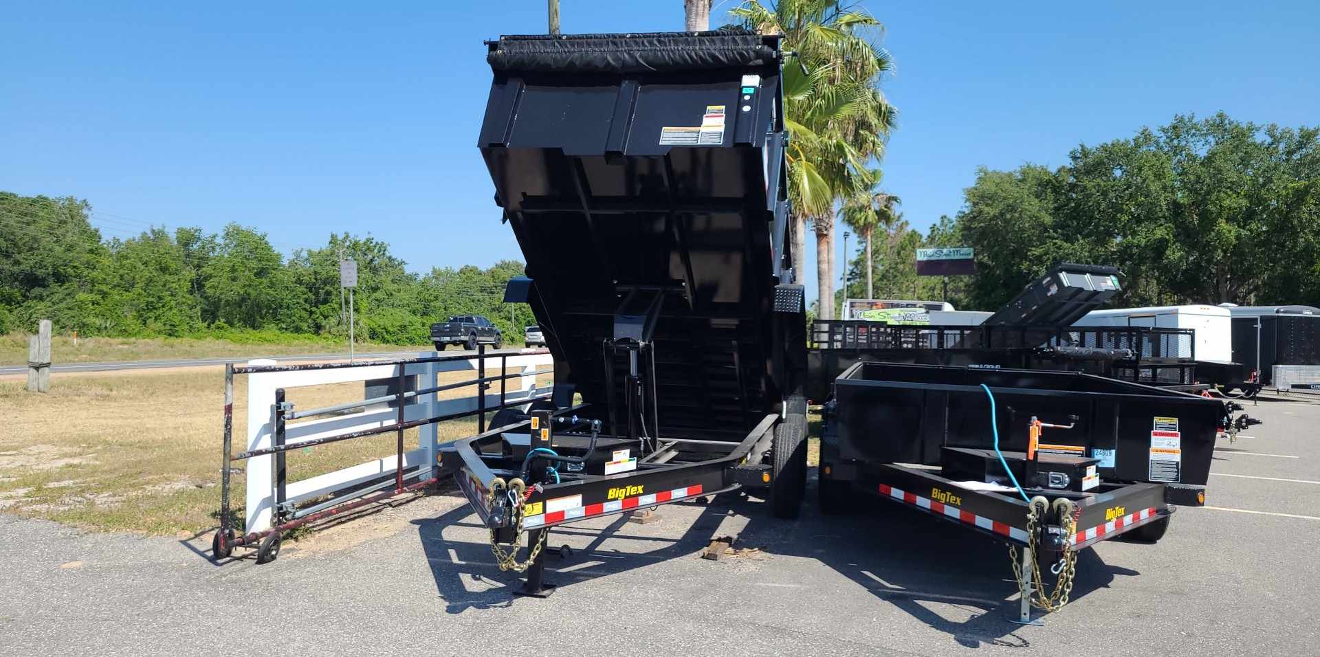 14 Foot Big Tex Heavy Duty Low Profile with Spreader Gate Black Dump Trailer (14LP-14BK6-P3) | Main Street Mower | Winter Garden | Clermont | Ocala