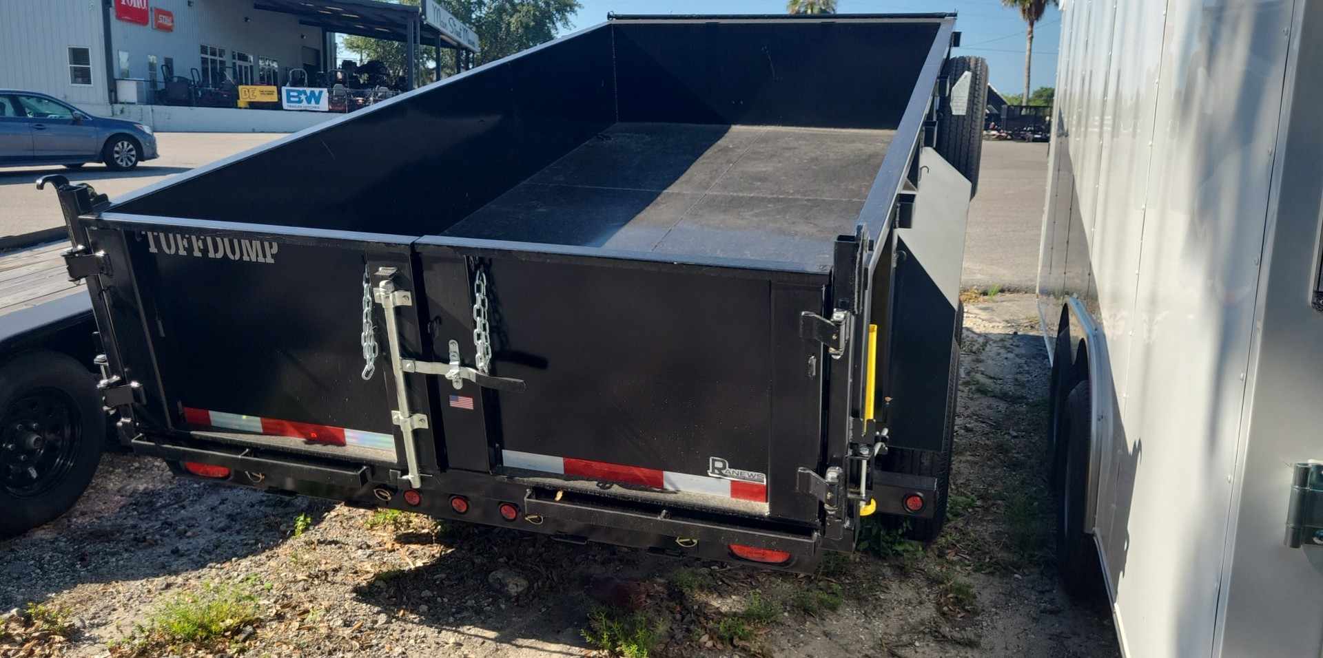 14 Foot Tuff Dump with Spreader Gate Gray Dump Trailer (TD-14S) | Main Street Mower | Winter Garden | Clermont | Ocala