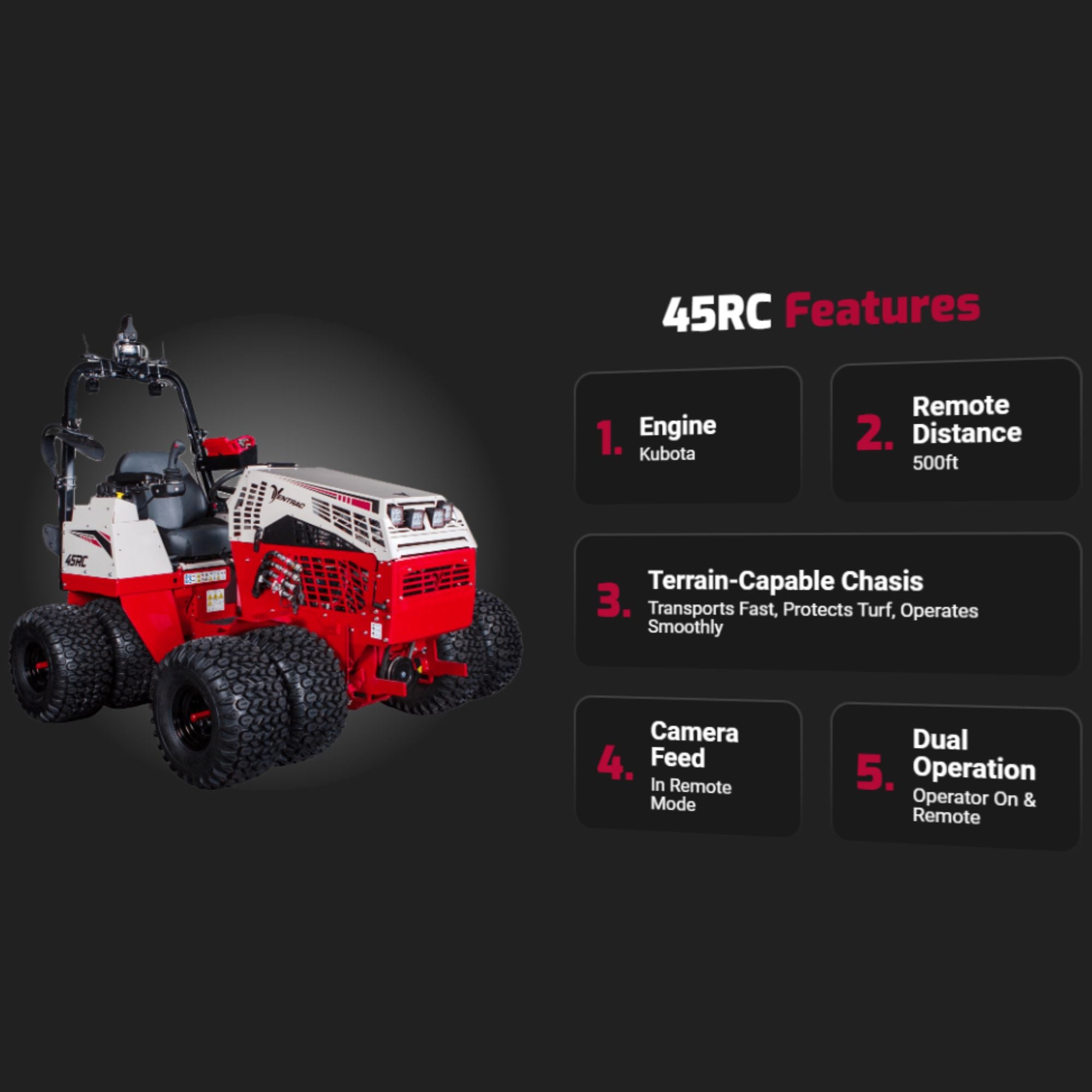 Ventrac 45RCN | Remote Control | Tractor | Kubota WG972 EFI Engine