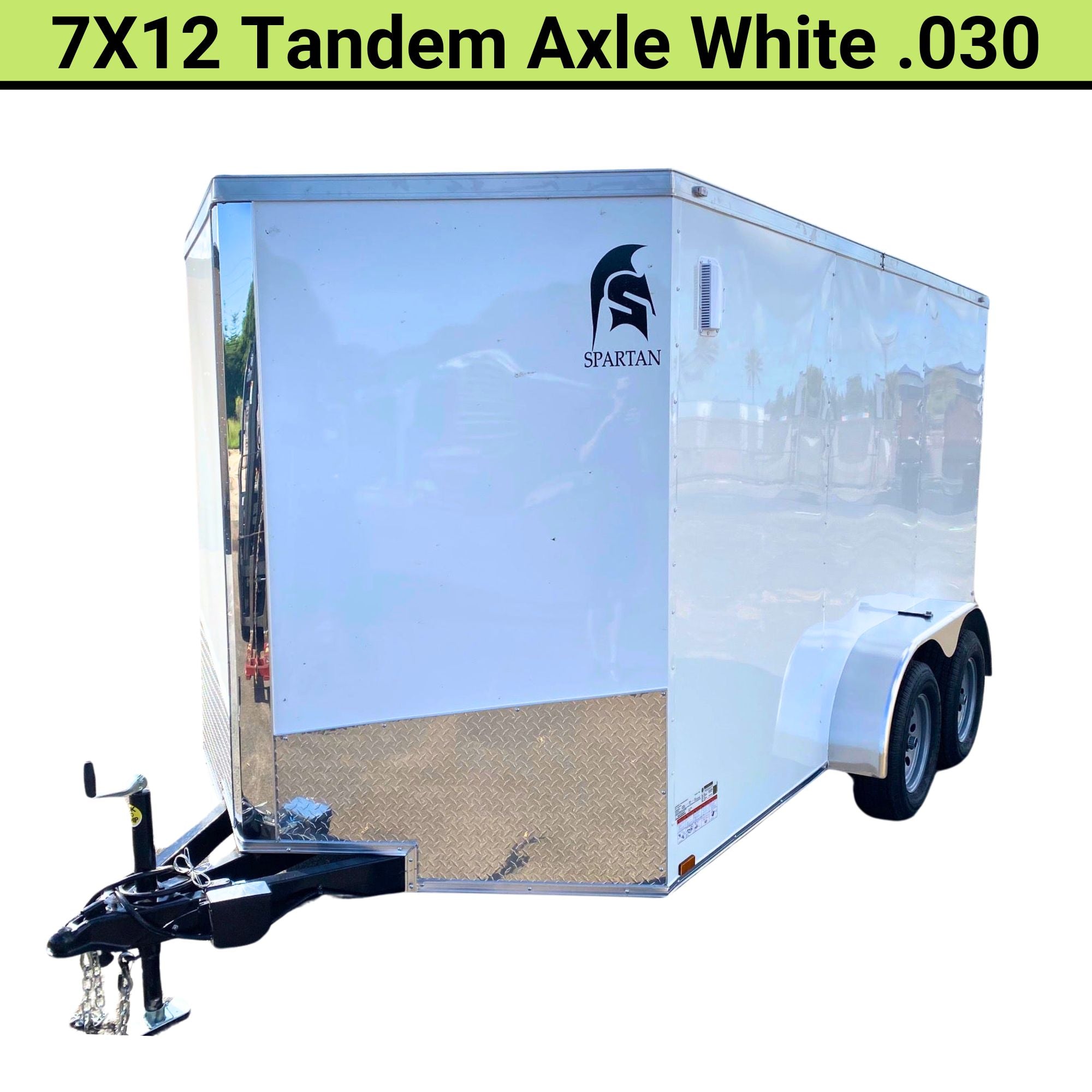 Spartan 7X12 Enclosed Cargo Tandem Axle Trailer | White | SP7X12TA | Main Street Mower | Winter Garden | Clermont | Ocala