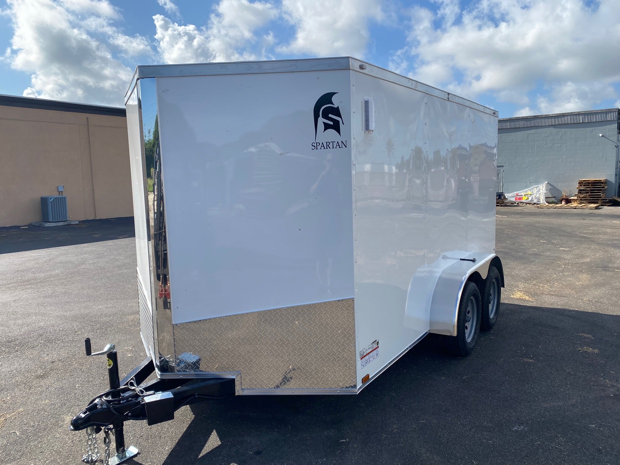 Spartan 7X12 Enclosed Cargo Tandem Axle Trailer | White | SP7X12TA | Main Street Mower | Winter Garden | Clermont | Ocala