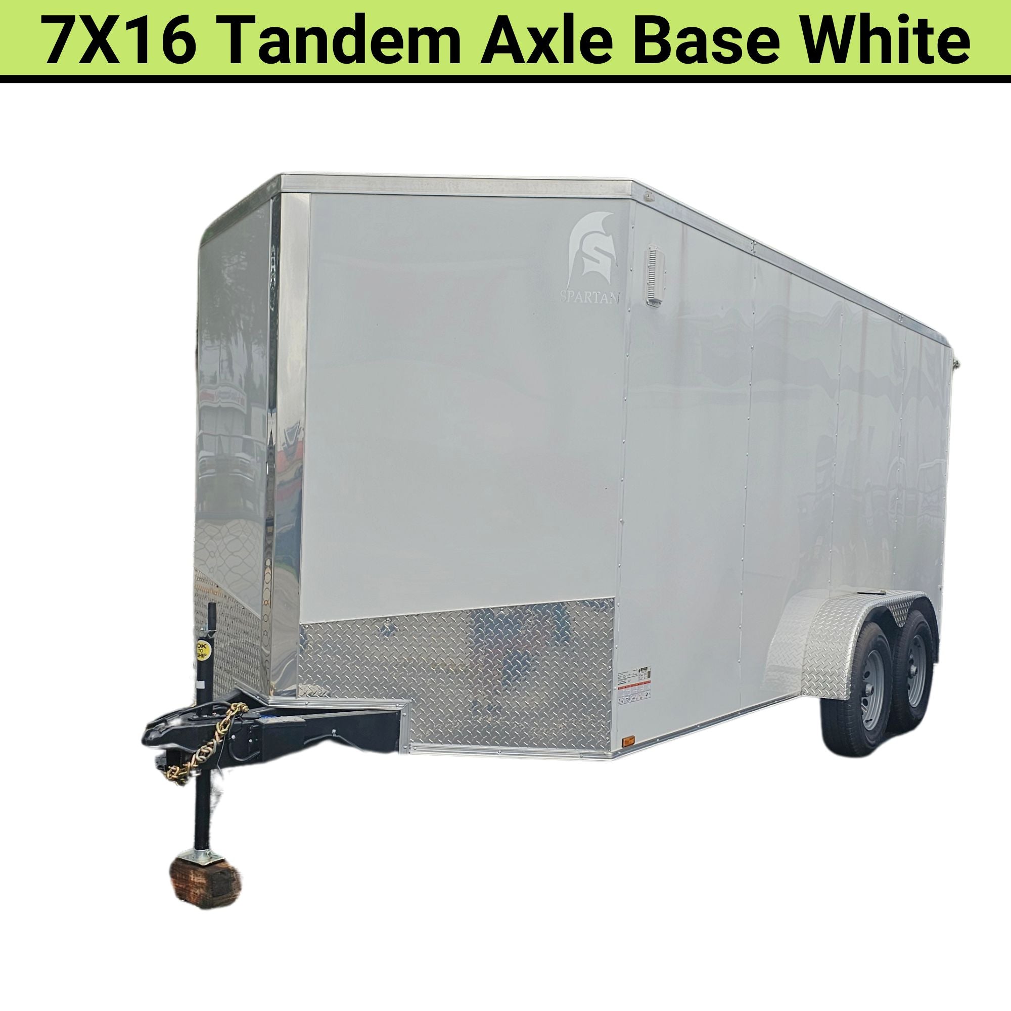 Spartan 7X16 Tandem Axle Cargo Trailer | White | SP7X16TA