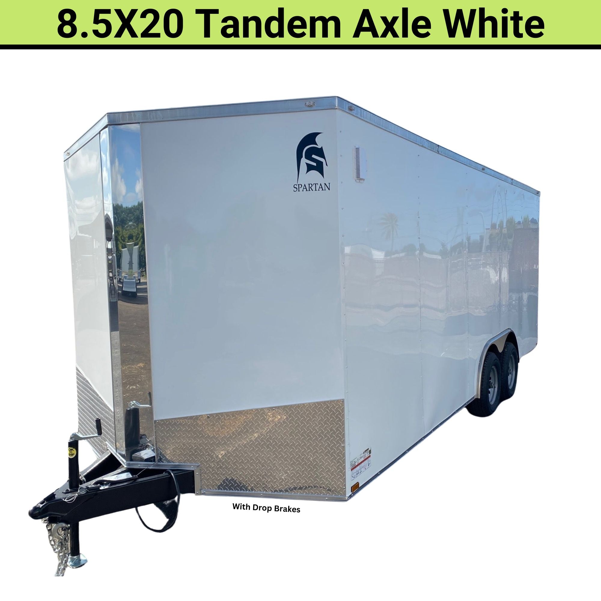 Spartan 8.5X20 Tandem Axle Enclosed Cargo Trailer | White | SP8.5X20TA | Main Street Mower | Winter Garden | Clermont | Ocala