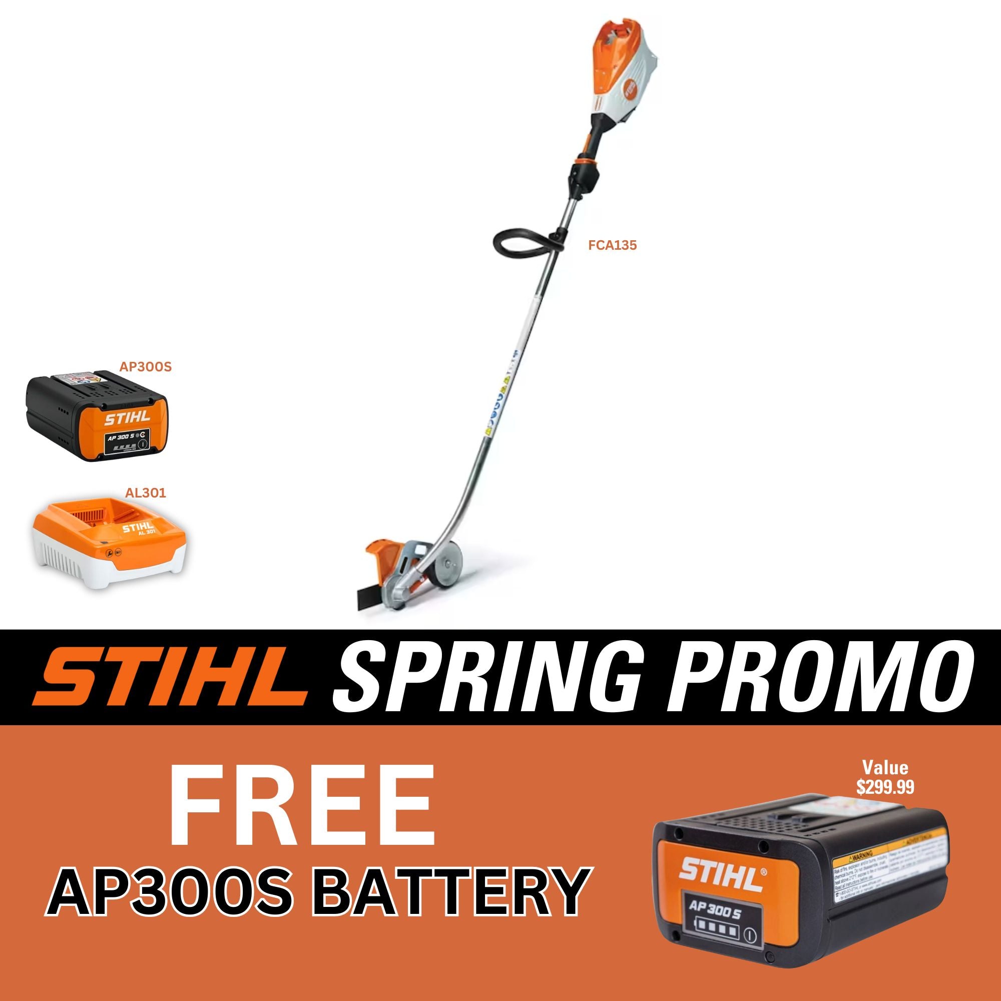 STIHL FCA 135 Battery Powered Edger | FREE BATTERY PROMO