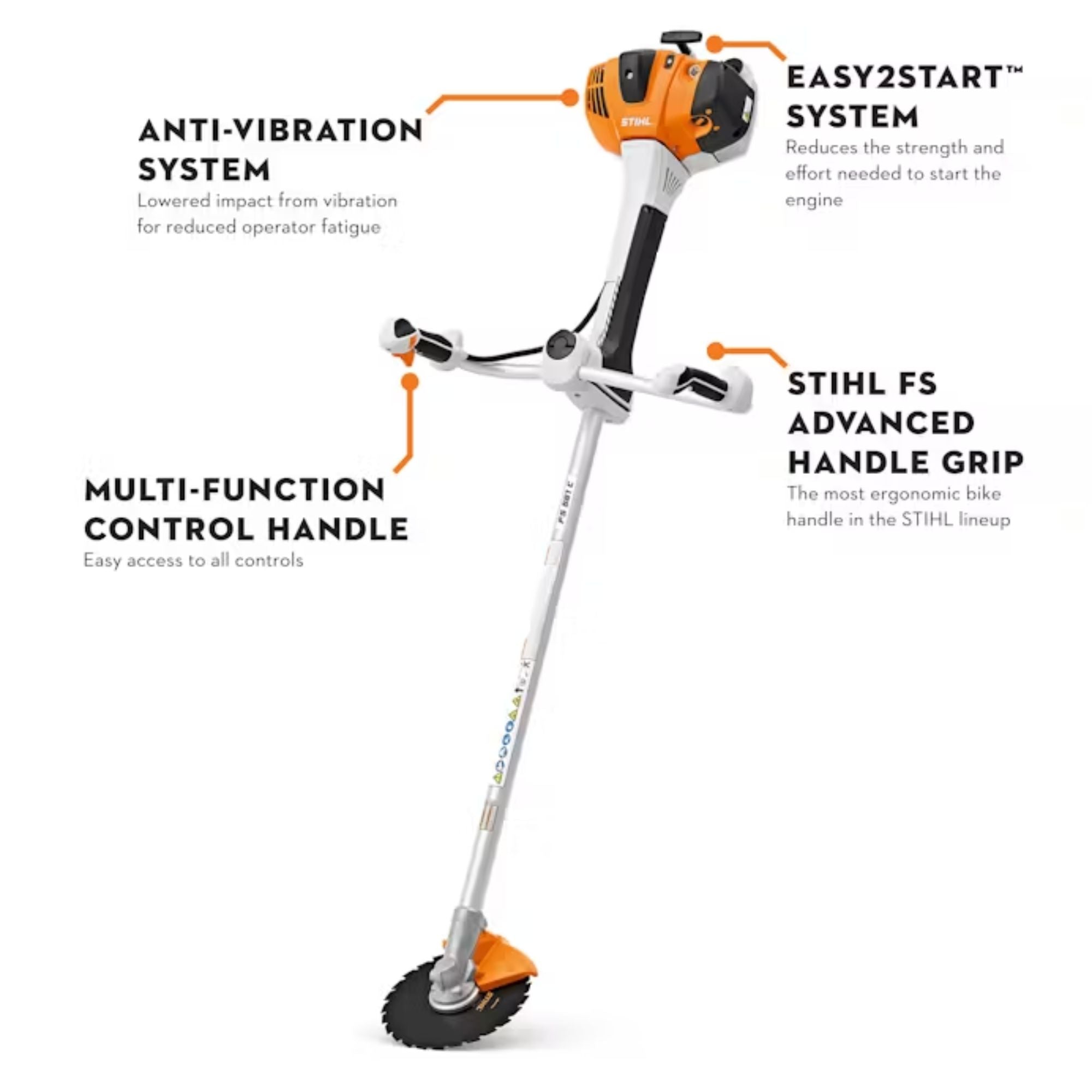 STIHL FS 561 C-EM Gas Powered Bike Handle Trimmer | Chisel Blade