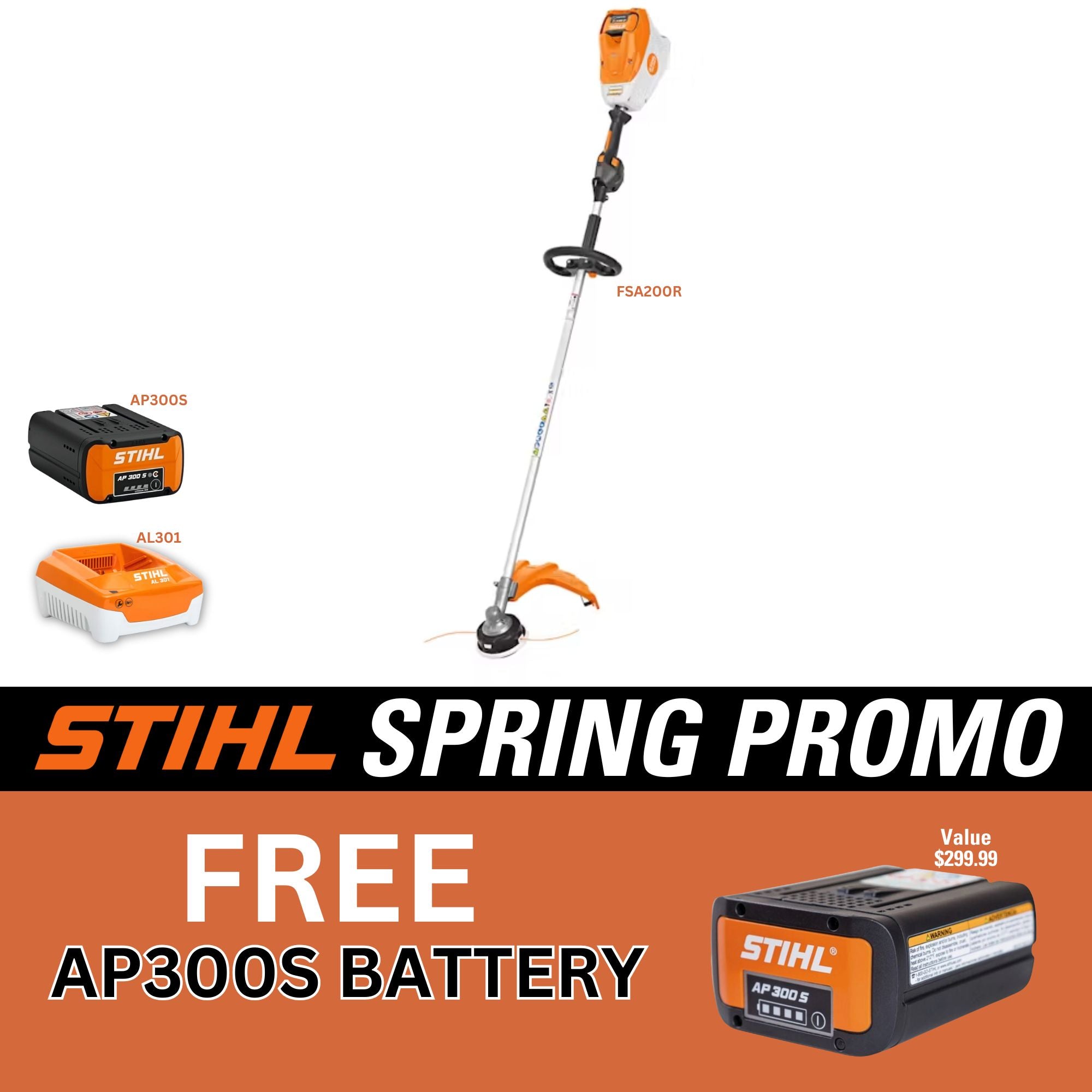 STIHL FSA 200 R Battery Powered String Trimmer | FREE BATTERY PROMO