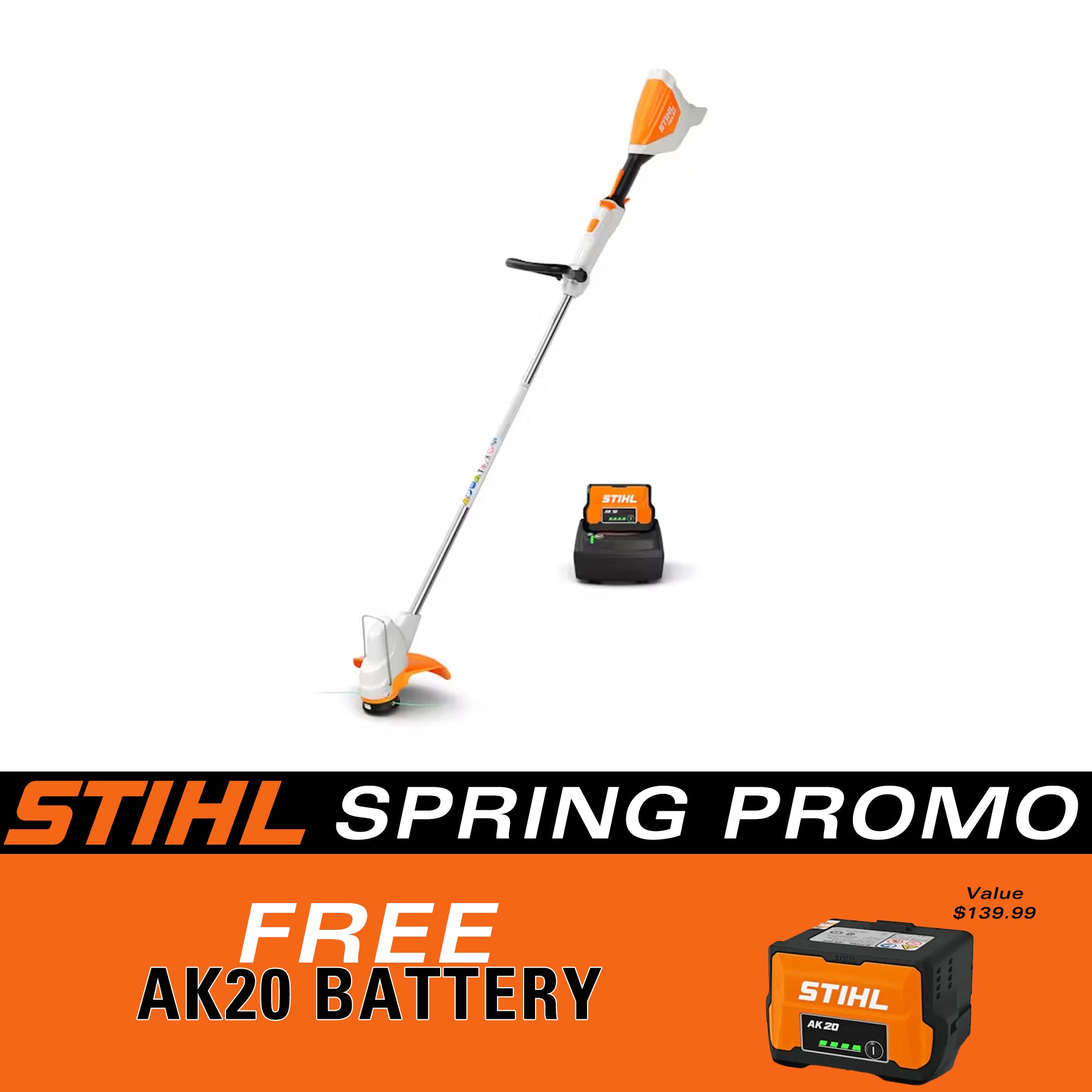 STIHL FSA 57 Battery Powered String Trimmer W/AK20 and AL101 | PROMOKIT