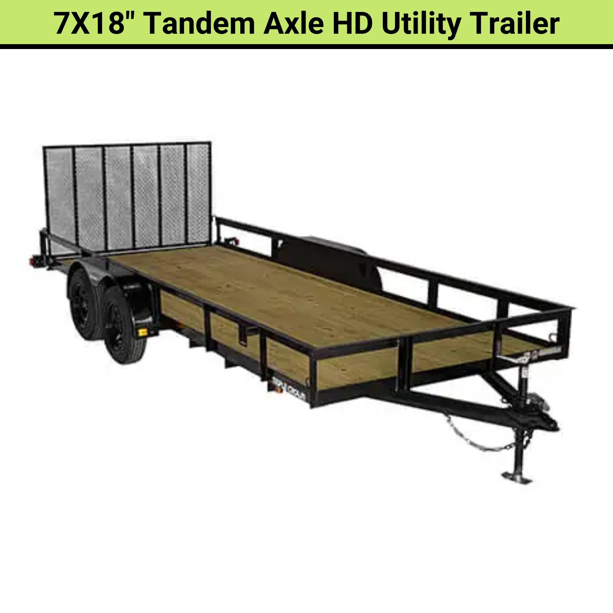 Triple Crown 7X18″ Tandem Axle HD Utility Trailer | 4' Mesh | HDUT7X18