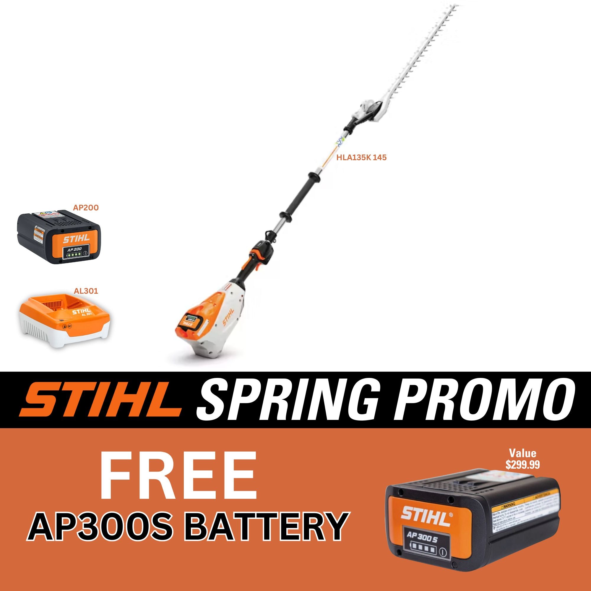 STIHL HLA 135 K (145) Battery Powered Hedge Trimmer | FREE BATTERY PROMO