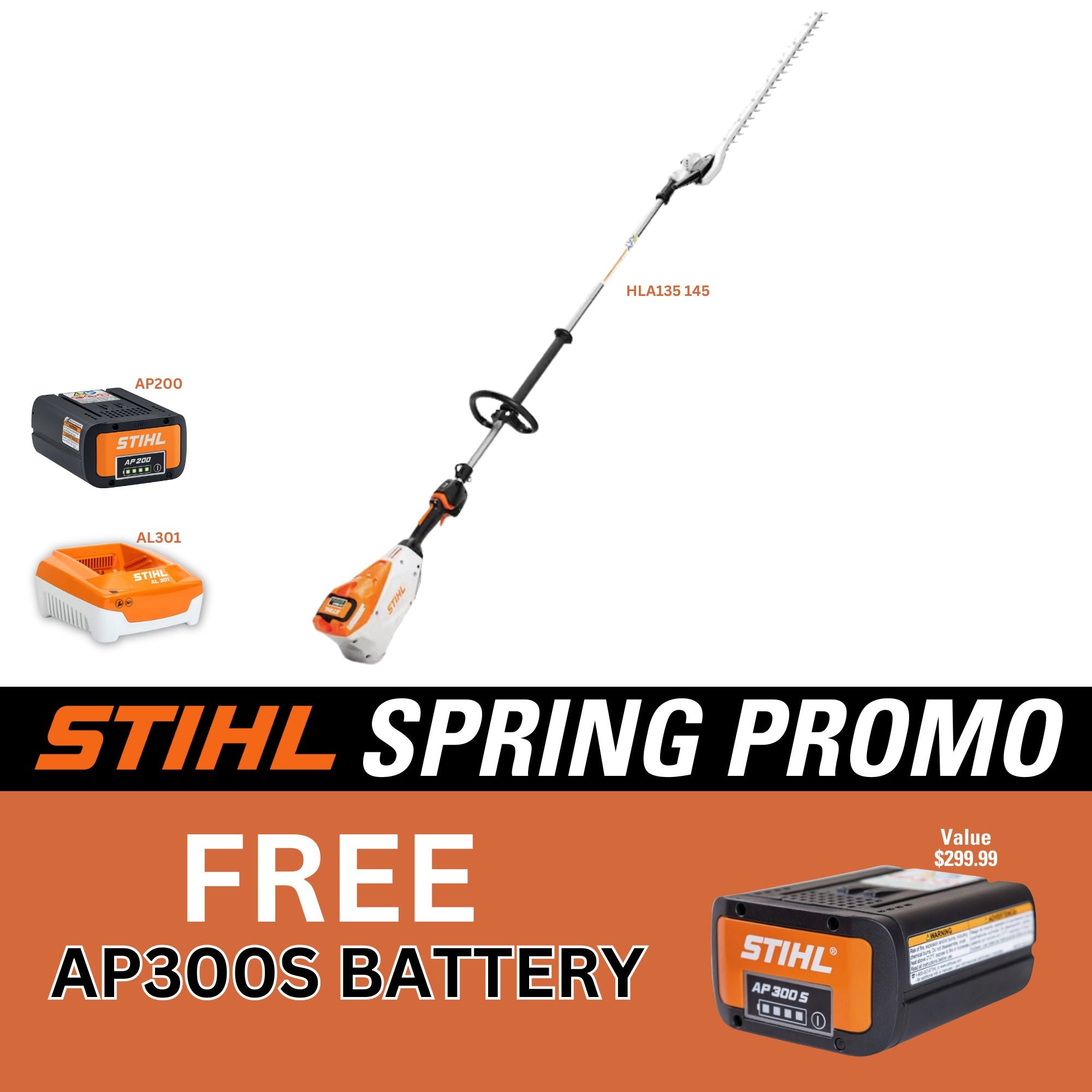 STIHL HLA 66 Battery Powered 20" Extended Reach Hedge Trimmer | FREE BATTERY PROMO