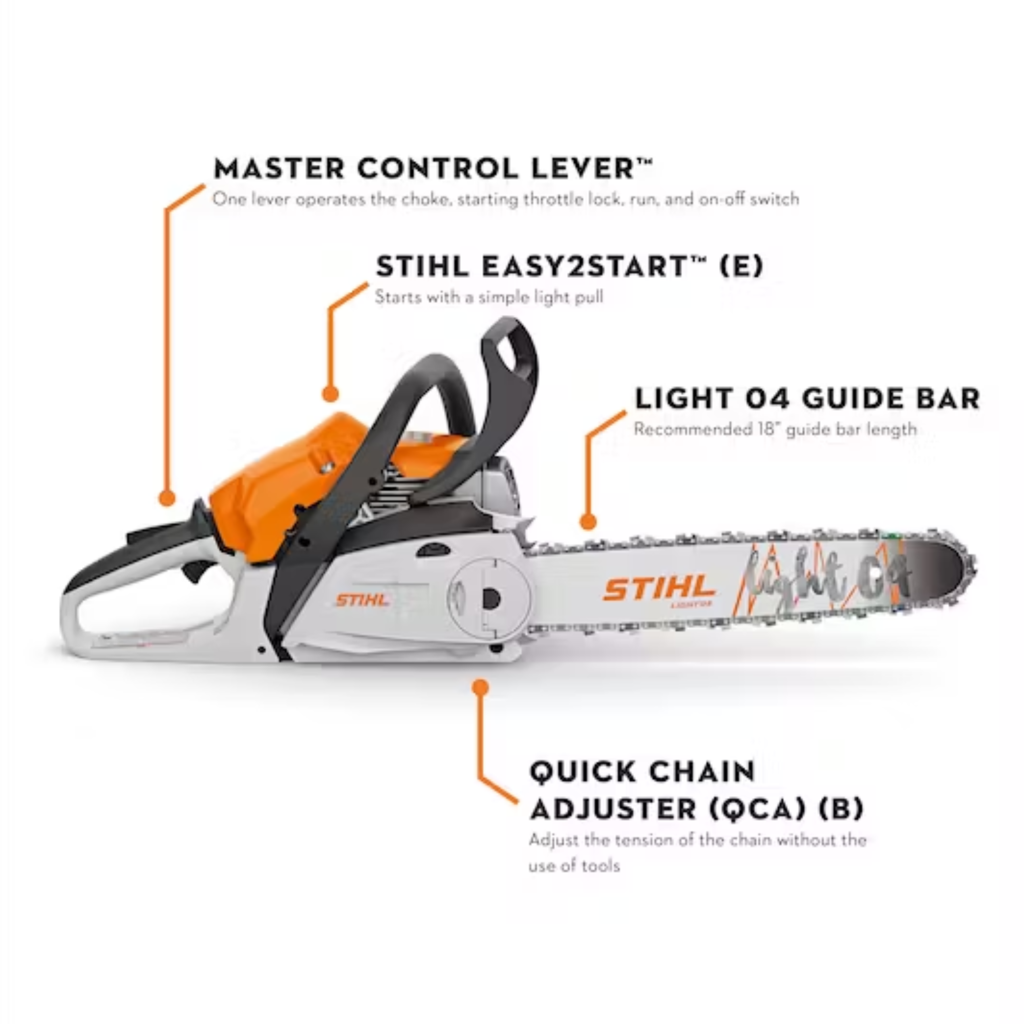 Homeowner Chainsaws - Mid Range Chainsaw Features