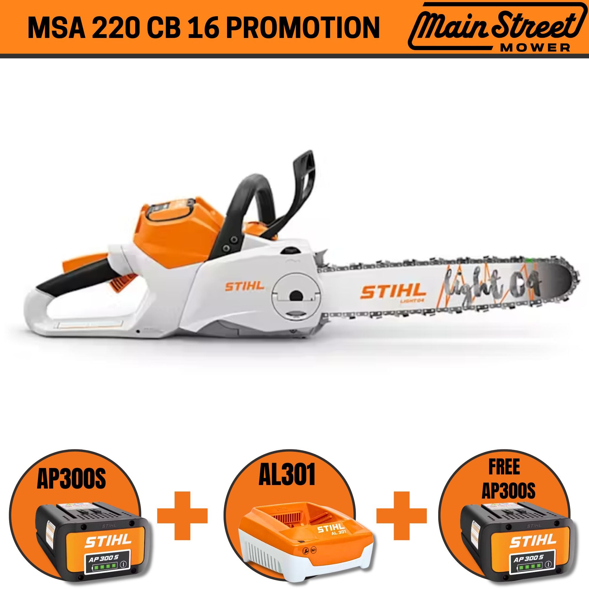 STIHL MSA 220 C-B Battery Powered Chainsaw with Quickstop | Main Street Mower | Winter Garden | Clermont | Ocala