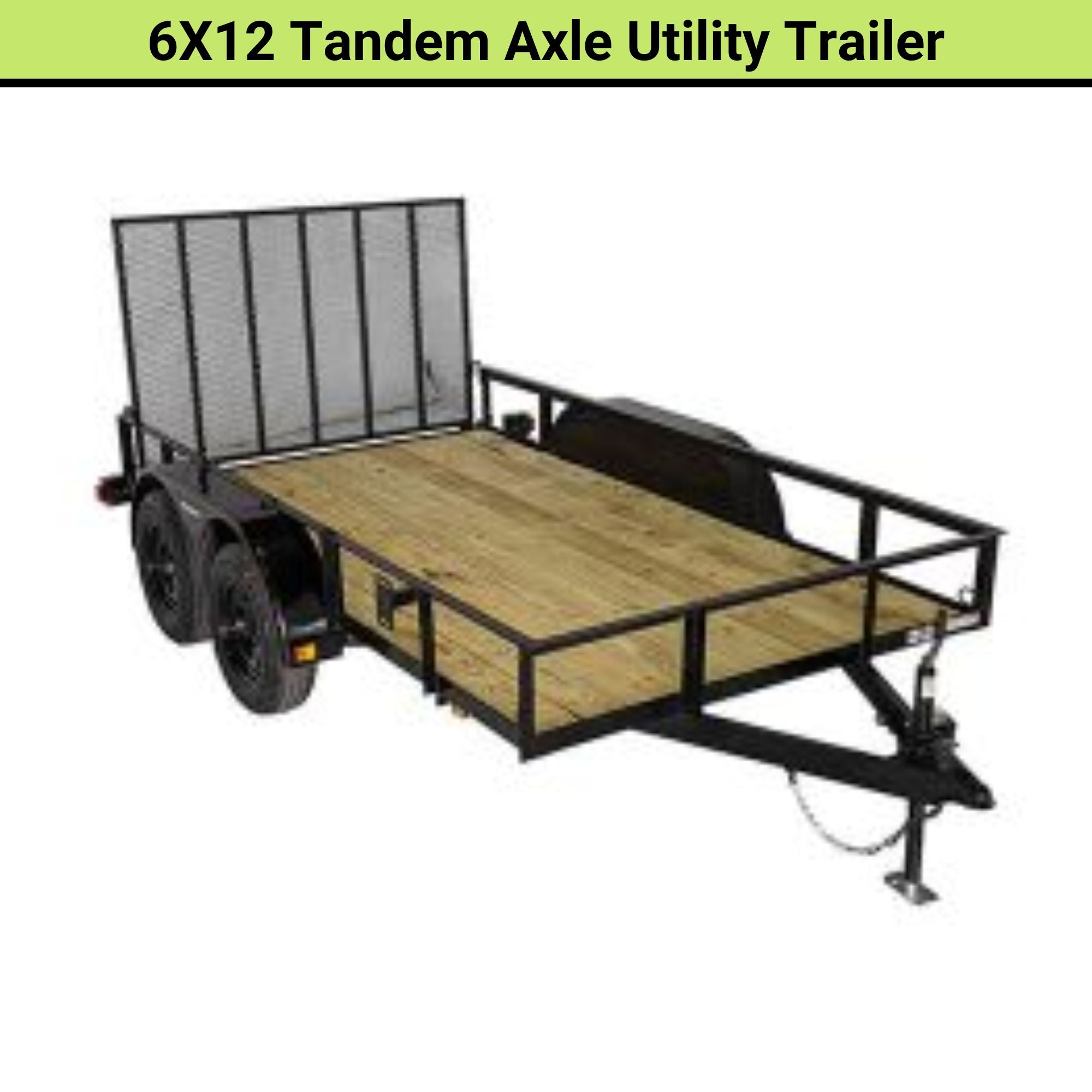 Triple Crown 6X12 Tandem Axle Utility Trailer | U6X12T15O