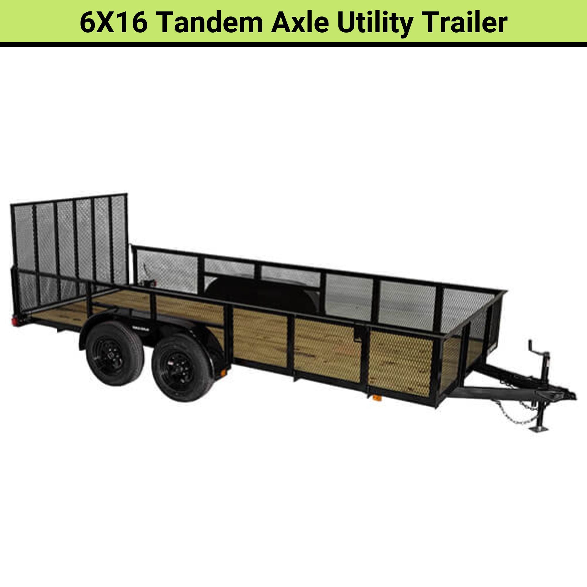 Triple Crown 6X16 Tandem Axle Utility Trailer | U6X16T15O