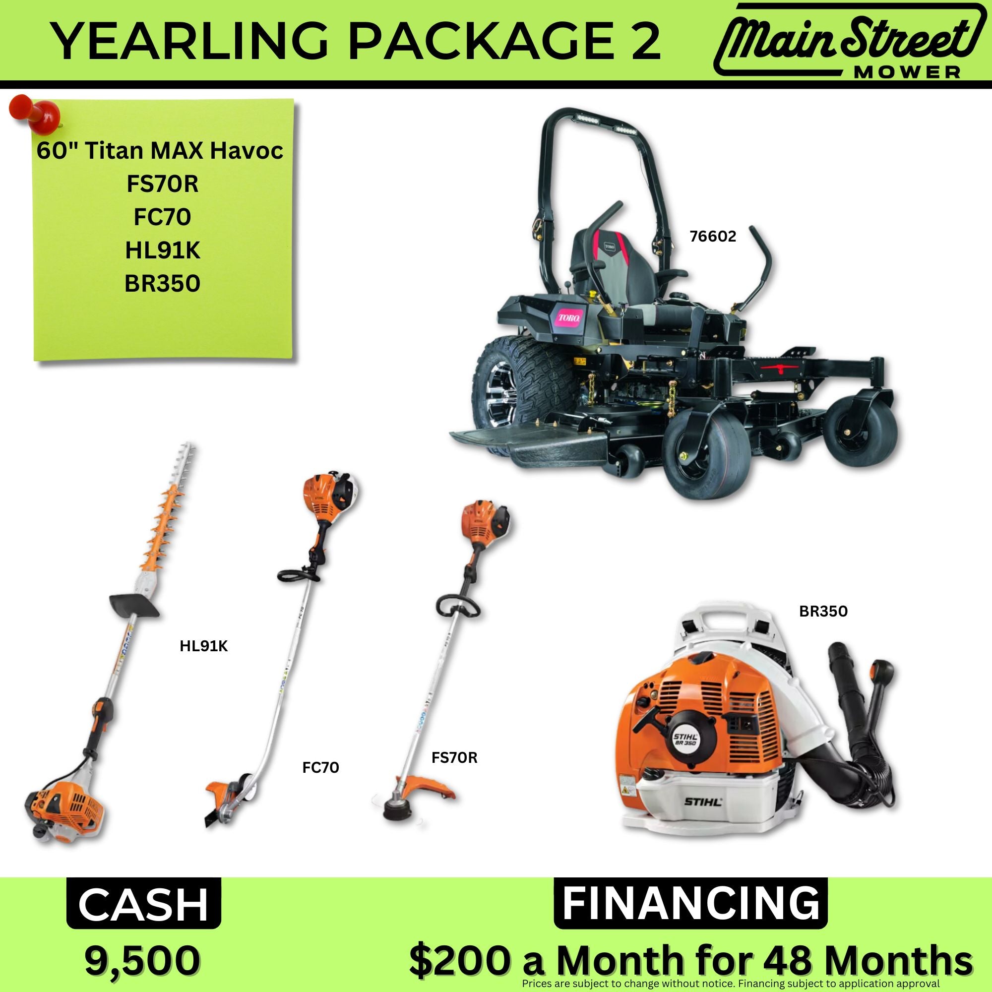 Yearling Package 2 |Mower|Trimmer|Edger|Hedge Trimmer|Blower