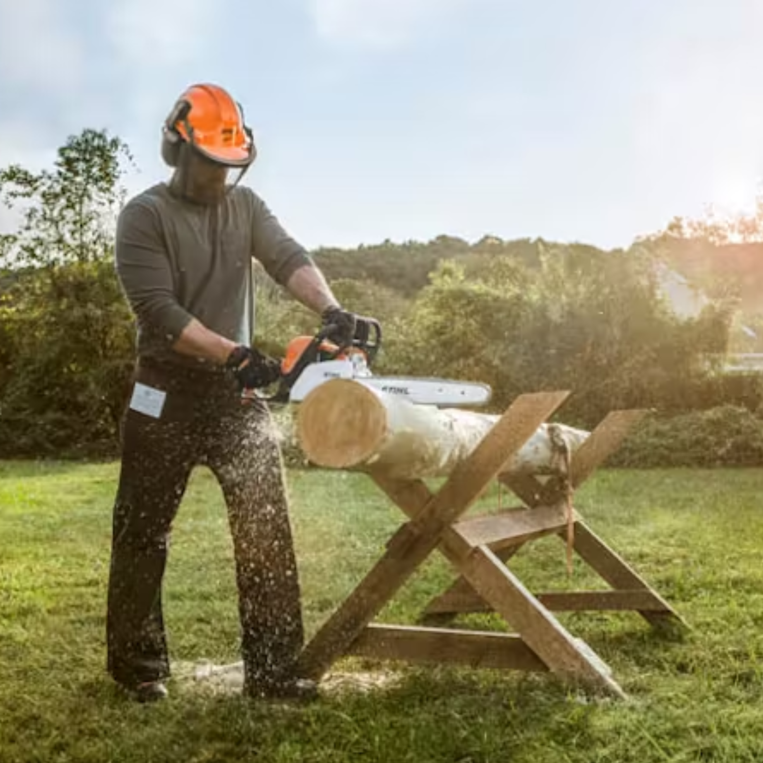 Stihl Cast Iron Chain Saw MS-180 (Orange) : : Garden & Outdoors